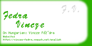 fedra vincze business card